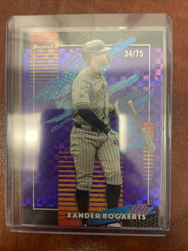 Xander Bogaerts 2026 Topps Finest MLB True Purple /75 Uncommon #113 Padres
