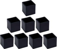 Leg Tips Chair Leg Floor Protectors Non-Slip PVC Rubber Square Furniture Foot...