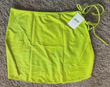 Aerie Cover Up Sarong Neon Yellow Swim Suit Cover Skirt Size XS S NEW