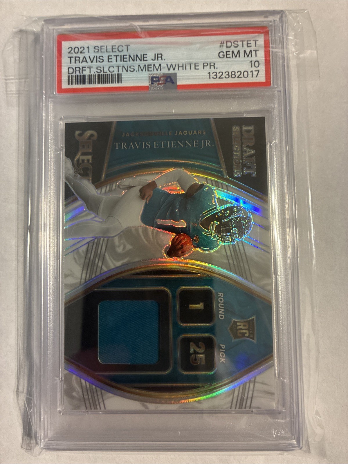 Travis Etienne Panini Select Draft Selections Memorabilia #DSTET White Prizm