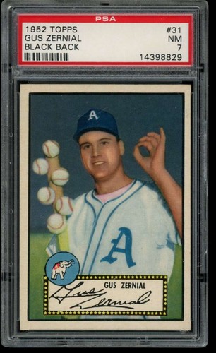 Gus Zernial #31 1952 Topps card