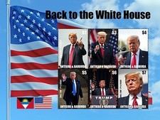 Antigua 2024 President Donald Trump Souvenir Stamp Sheet Of 6 Stamps MNH Gem