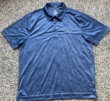 Dorado Beach Golf Polo Shirt Mens Large Blue Cutter Buck Honeycomb Print
