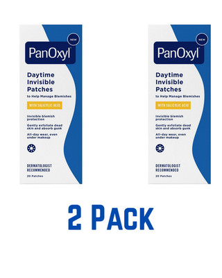 2 Pack PanOxyl Daytime Invisible Acne Patches with Salicylic Acid 20ct New