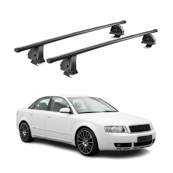 Stahl DachträGer FüR Audi A4 B6 Limo 2001-2004 TÜV AbschließBar 2Tlg Schwarz-image