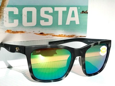 COSTA Del Mar PANGA Matte Grey Tort POLARIZED Green Mirror 580P