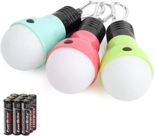 EverBrite 3-Pack Camping Lights - 3 Lighting Modes, Pink, Green, Blue 