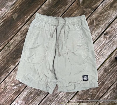 Stone Island Swim Shorts Trunks Mesh Lined Nylon Metal Econyl XL Green FLAWS**