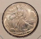 1942 UNC & 1944 AU/UNC- P Walking Liberty Silver Half Dollar Lot. 90% SIlver 50c