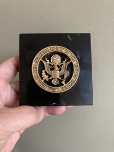 Seal of The Supreme Court of the United States Marble (3"x3"x0.75") Paperweight