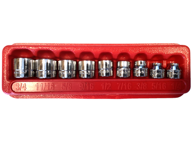 #ad Snap On 209RF 9 Piece 3 8quot; Drive 12 Point SAE Low Profile Chrome Socket Set MINT $144.95