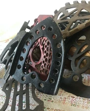 Antique Sad Iron Trivet Collection Cast Iron Collector Primitive Farmhouse