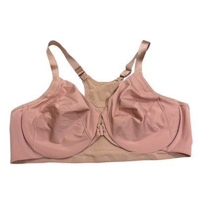 Glamorise Front Close Wonder Wire Bra Smoothing Back 1247 Nude Beige Size 40D