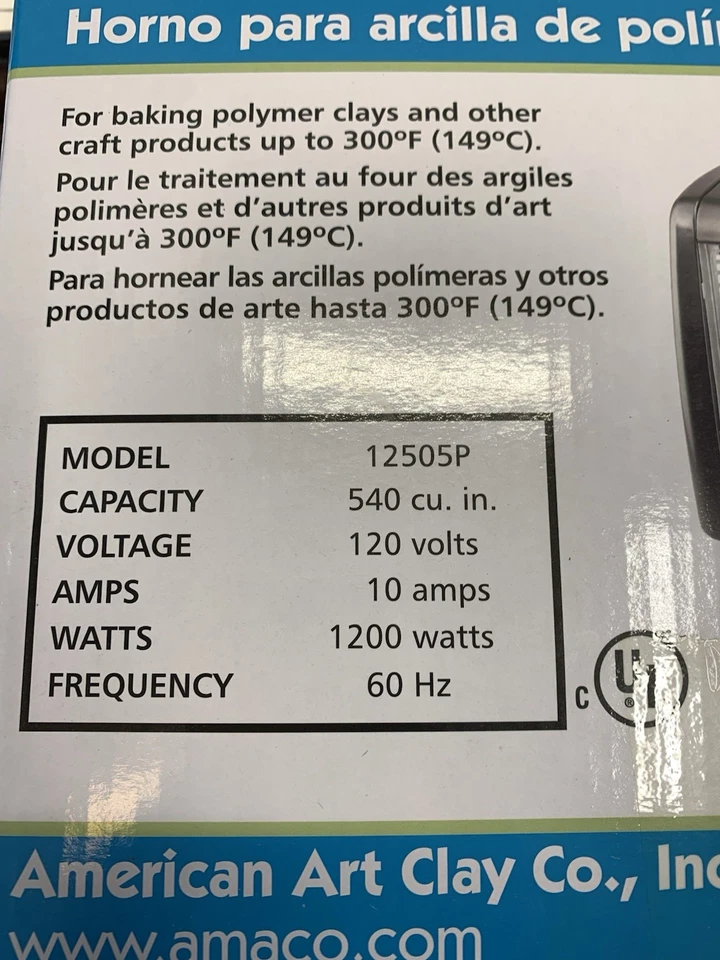 Horno artesanal/arcilla de encimera AMACO de caja abierta negro 12505P horno artesanal y de arcilla polimérica Foto 2 de 4