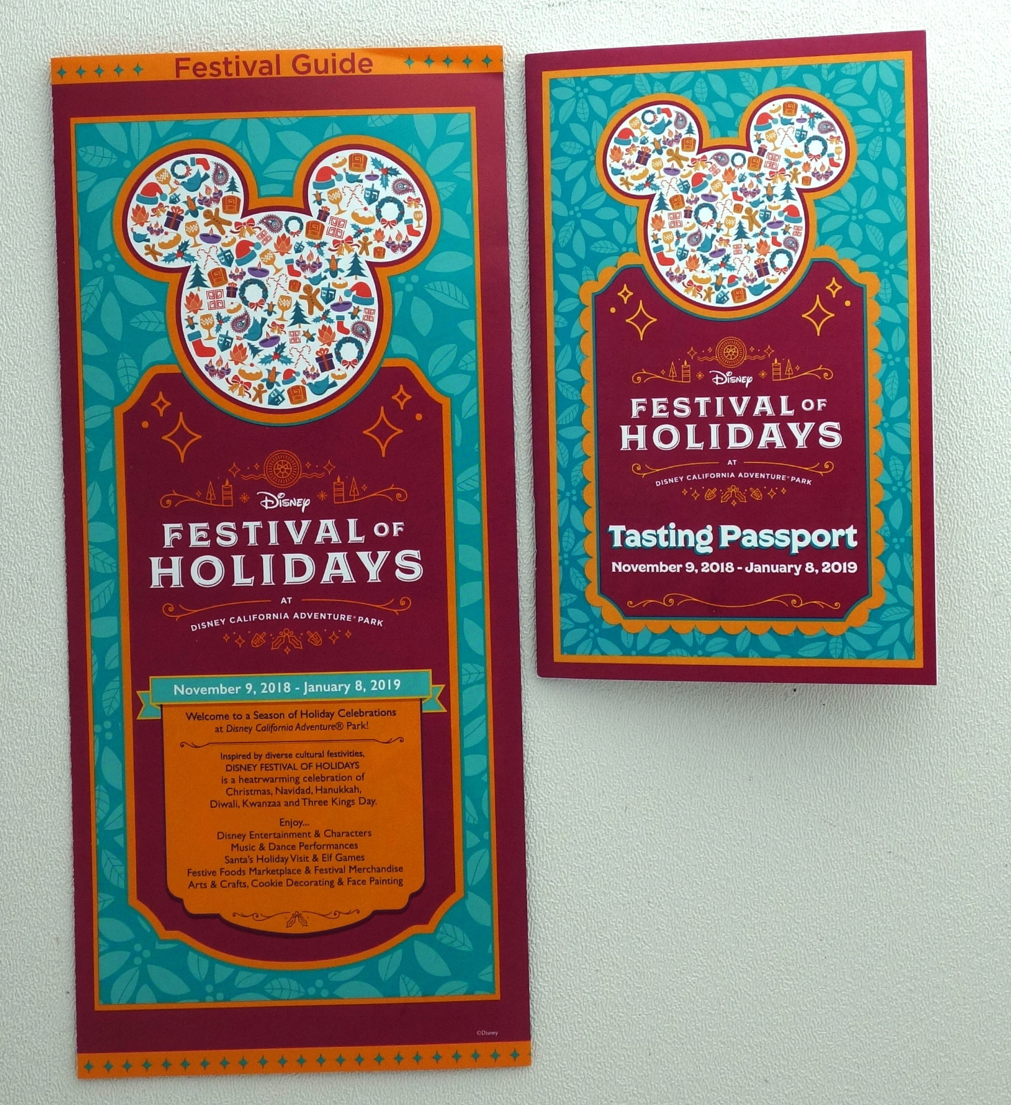 18 Disney Dca Festival Of Holiday At Califonia Adventure Guide Passport Ebay