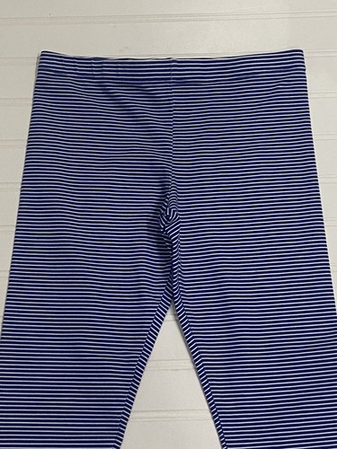 Viineyard Vines Fine Line Leggings Girls Blue And White Striped NWOT - Picture 2 of 5
