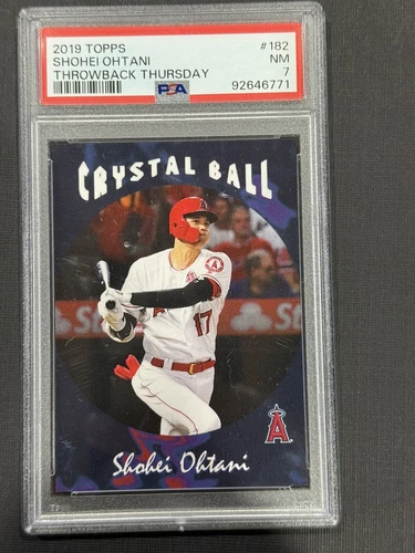 SHOHEI OHTANI 2019 Topps Throwback Thursday Crystal Ball PSA 7 Los Angeles