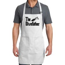 Diver Man Gift Kitchen Apron Scuba Diver The Divefather Funny Father's Day Gift