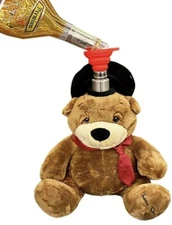 Boozy Bear  - Novelty Drinking Alcohol Gift w Hidden 750ml SS Bottle Flask