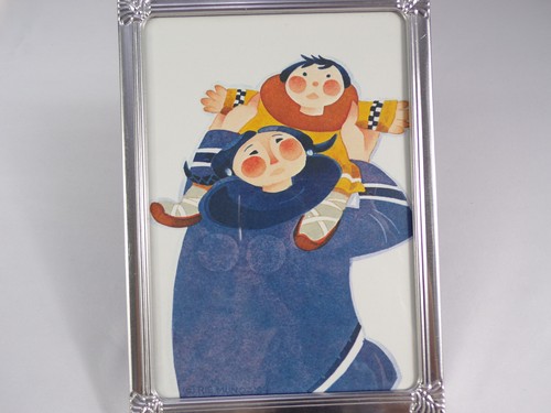 Rie Munoz Framed GAMBELL MOTHER Art Card Print Frame Size 5.5" x 7.5" Alaskan - Picture 5 of 7