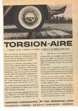 1958 Torsion Aire Chrysler Corporation Advertisement