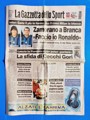 Gazette Dello Sport 13 Décembre 1997 Zamorano-Branca-Inter-Isolde Kostner - Bild 1 von 1