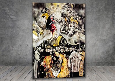 El Greco Das Begräbnis des Grafen RELIGIONSKIRCHE LEINWANDBILD DRUCK 274