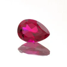 (5x3mm - 20x15mm) Pear AAA Lab Created Ruby