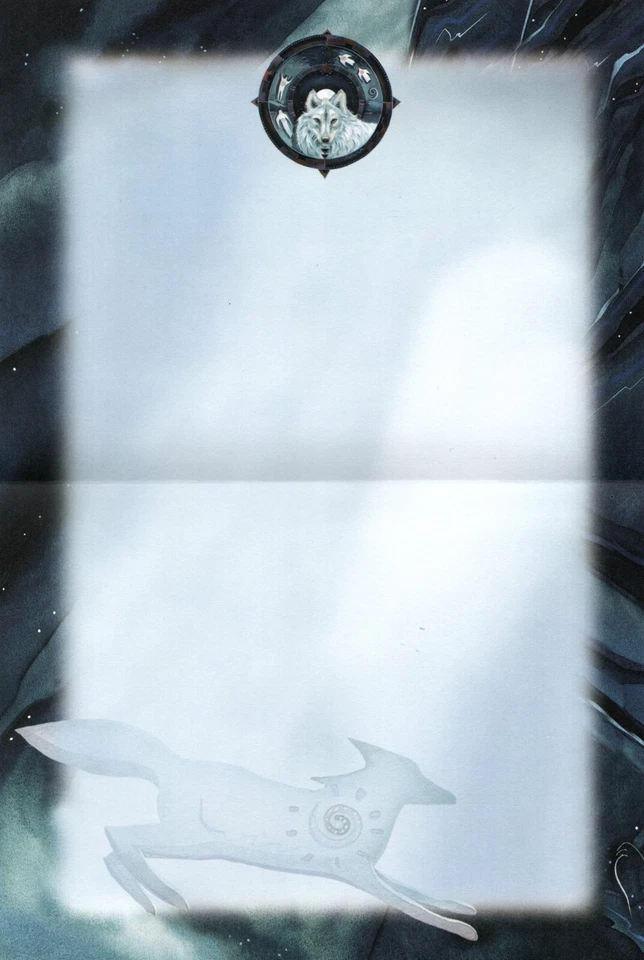 White Wolf Gate Spirit Wolves Jody Bergsma Leanin' Tree Blank Greeting Card - Image 2 of 4