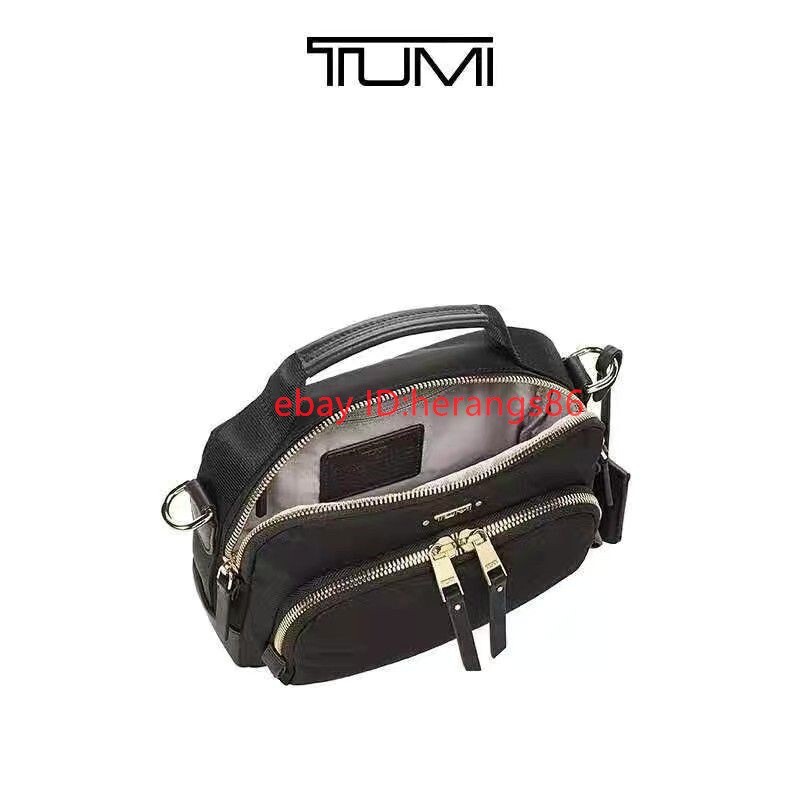 New TUMI Voyageur Troy Shoulder Bag Crossbody Black Nylon 196308