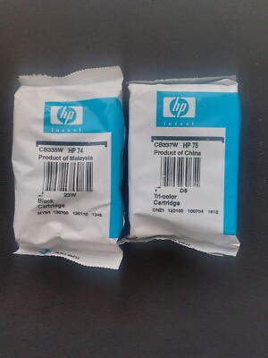 GENUINE NEW HP 74/75 (CB335WN/CB337WN) Ink Cartridge 2-Pack | eBay