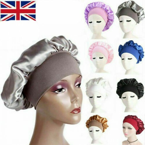 Satin Bonnet Sleep Hat Cap Night Silk 