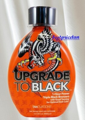Ed Hardy UPGRADE TO BLACK 1-Hour Triple Black Dark Bronzer Indoor Tan Bed Lotion