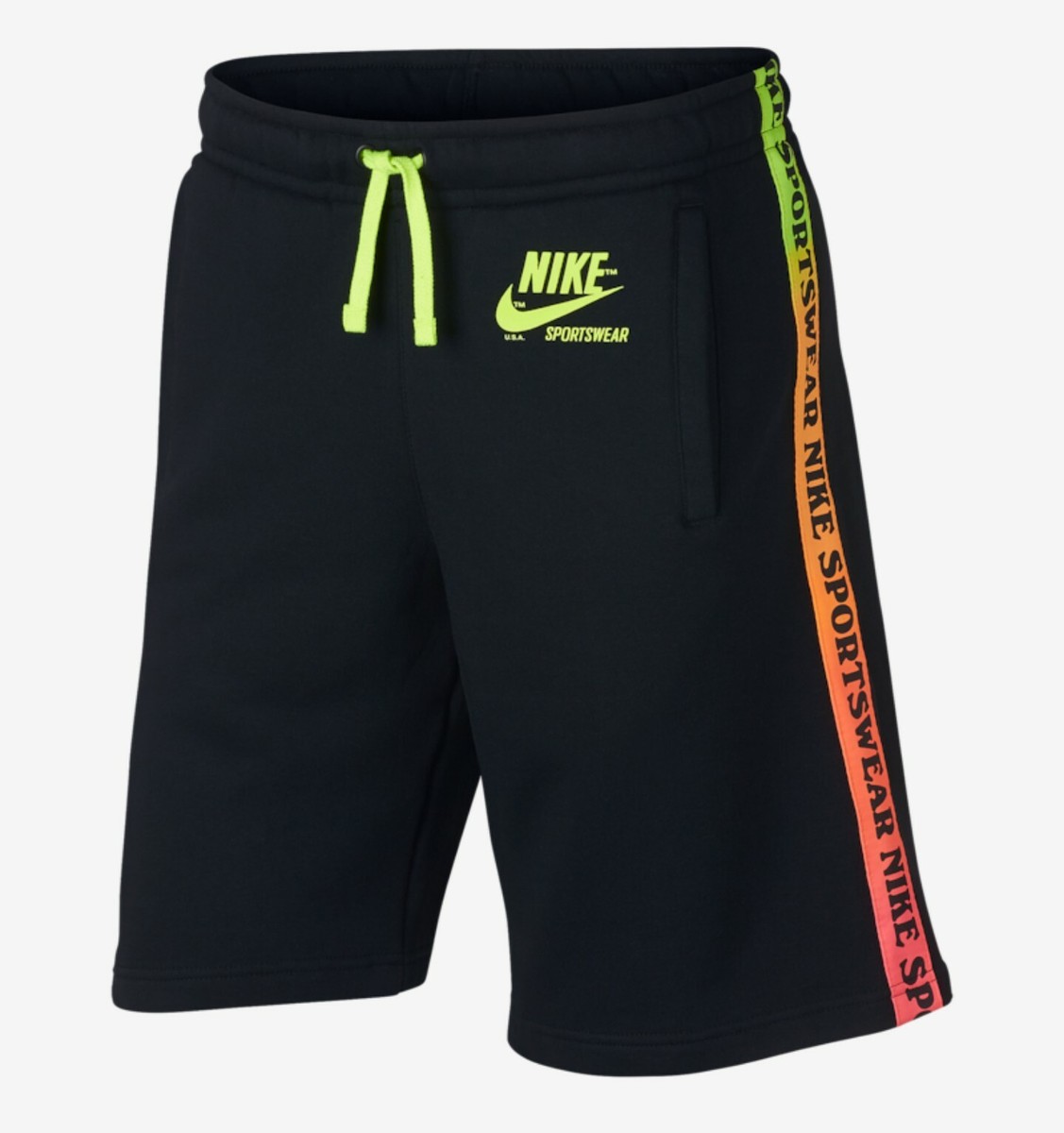 2017 NIKE HIGH VISIBILITY ALUMNI BLACK PINK YELLOW SHORTS Sz XL