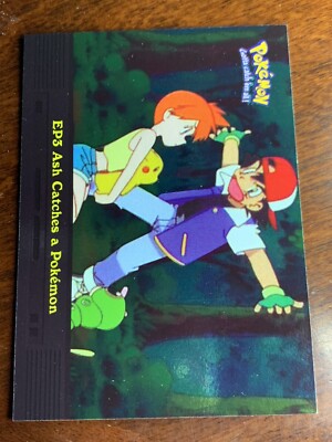 2000 Topps Pokemon TV #EP3 Ash Catches a Pokemon A Foil