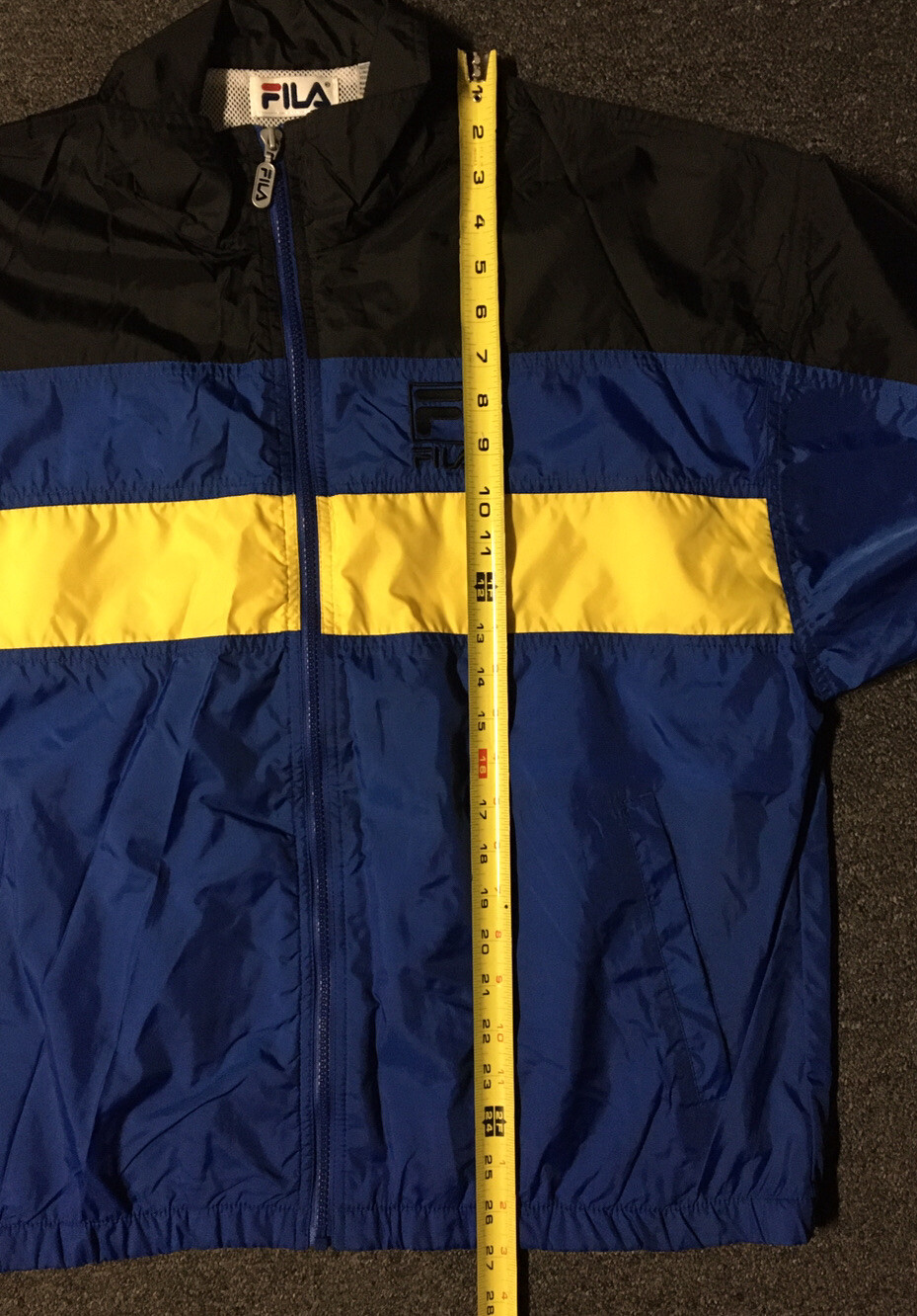 Vtg 90s Fila Striped Colorblock Jacket 