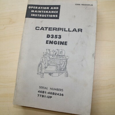 Manuals & Books - Caterpillar D353