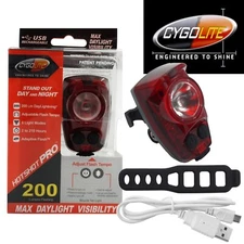 Cygolite Hotshot Pro 200 USB Rechargeable Bike Tail Light with FLEXIBLE MOUNT