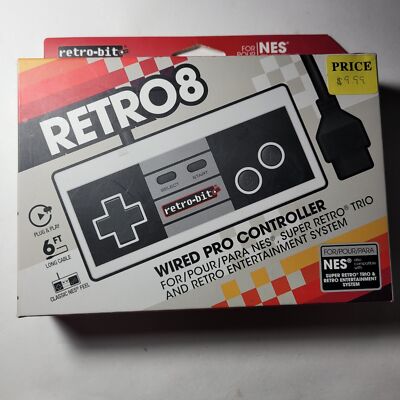 Retro-bit Retro8 Wired Pro Controller for NES - New
