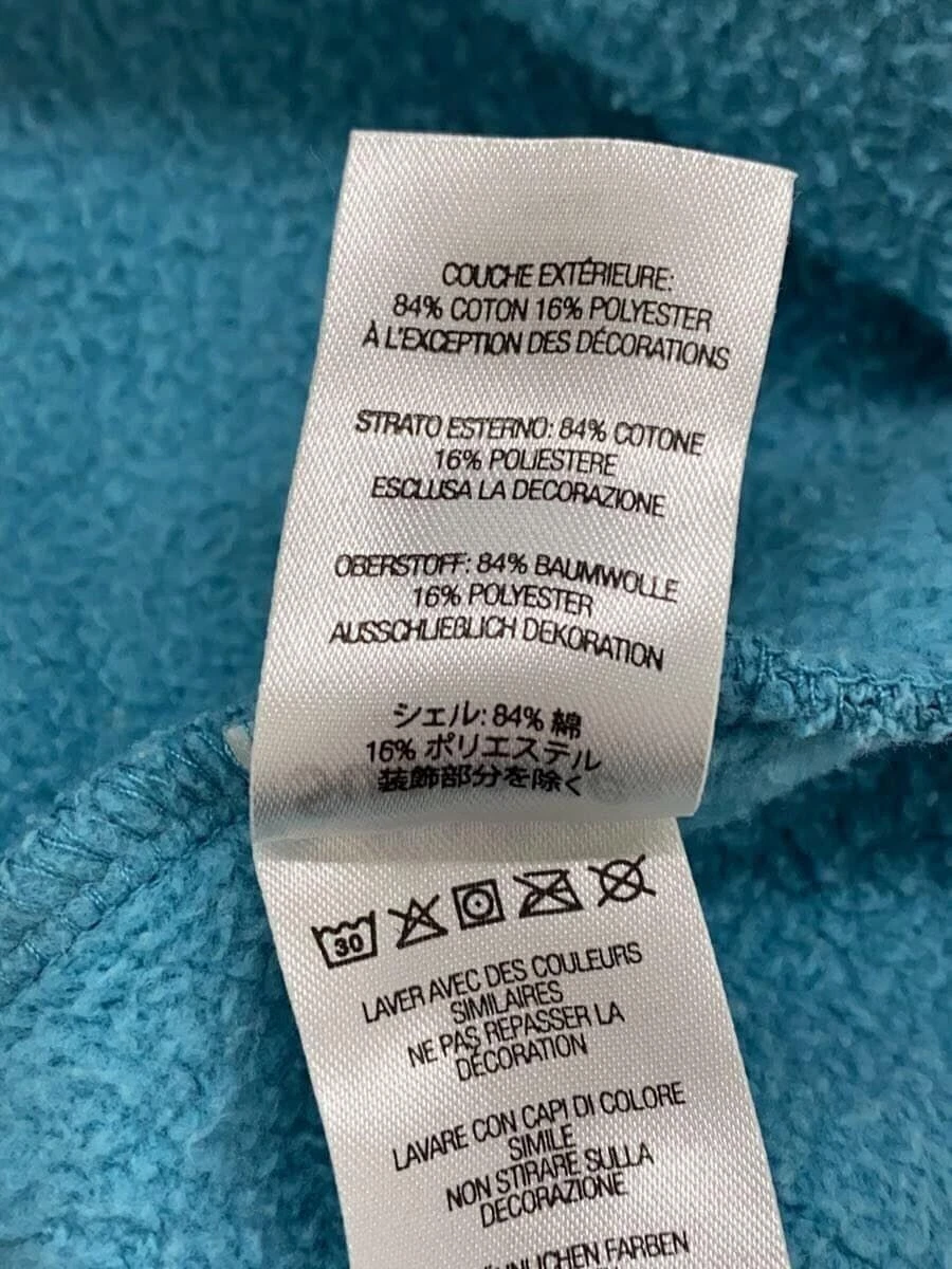 Felpa Supreme con cappuccio L cotone blu usata