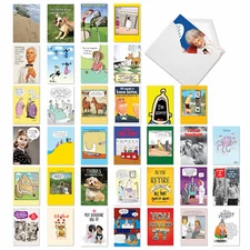 36 Asst'd Set Funny Everyday Greeting Cards w/ 5x7" Env. - Mixed Messages