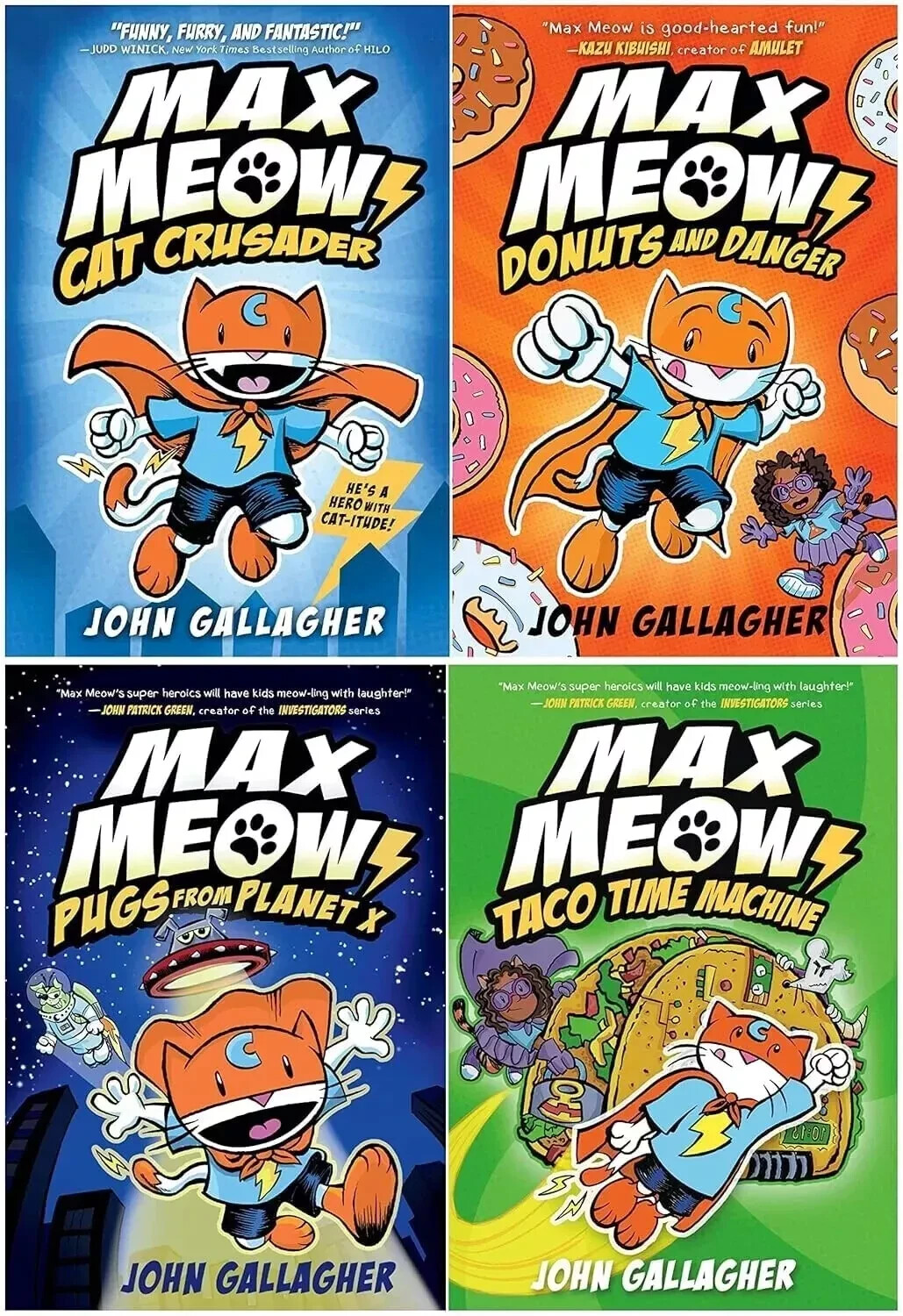 Max Meow A Graphic Novel 4 Books Collection Set By John Gallagher (Books  1 - 4)
