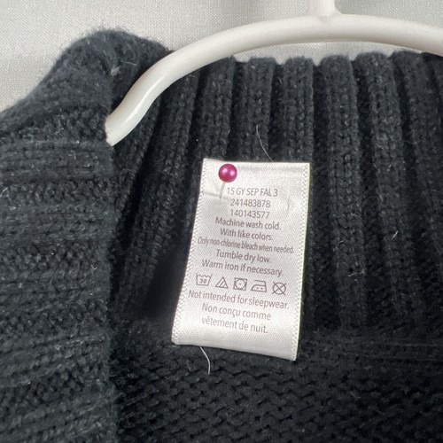 Gymboree Faire Isle Sweater Boys size Large 10-12 black Shawl Collar - Picture 5 of 11