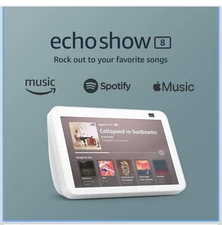 Amazon Echo Show 8 (2nd Gen) Smart Display Speaker - Glacier White