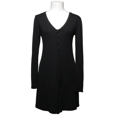 Topshop, Strickjacke, Damen, Größe: 38, Schwarz, Einfarbig, Rippenstrick #cKd