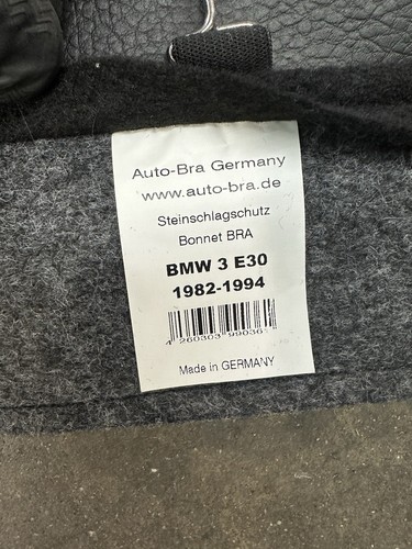 BMW E30 325 318 M3 HOOD BRA AUTO-BRA SYNTHETIC LEATHER OEM GENUINE TURBO ALPINA - Picture 2 of 2