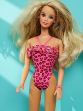 1999 Mattel FLORIDA VACATION BARBIE Doll w PINK Swimsuit