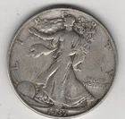 1937 P WALKING LIBERTY HALF DOLLAR 90% SILVER PHILADELPHIA .50¢ UNITED STATES