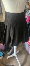 Wild Fable Womans Black Pleated Zip Button Skirt Size XS