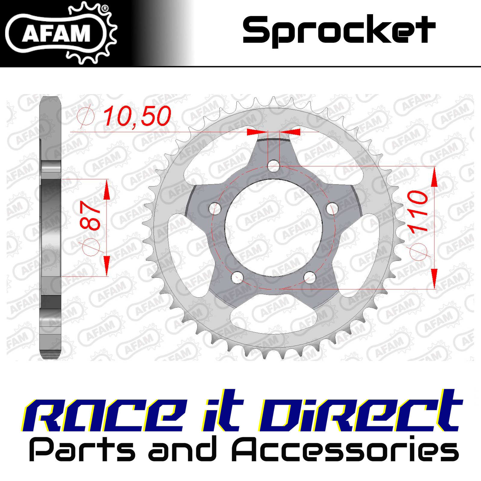 AFAM 14404-45 REAR STEEL 45T, 525